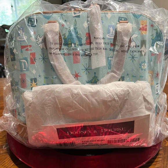 Disney Dooney and Bourke Fantasyland Zip Satchel - Picture 14 of 14